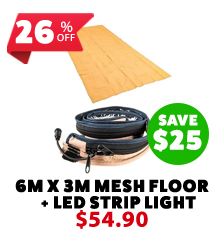 Mesh Flooring 6m x 3m + LED Strip Light