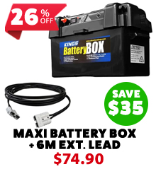Maxi Battery Box + 6m Lead For Solar Panel Extension