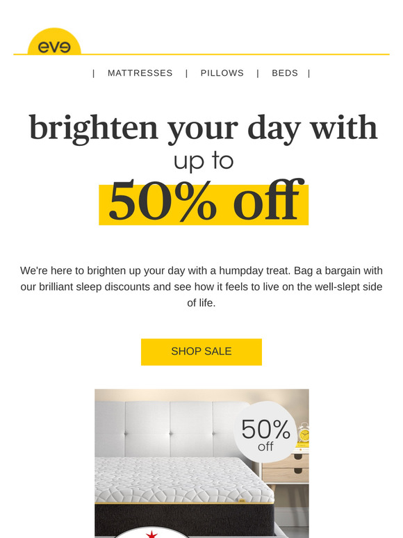 brighten your day with up to 50% off