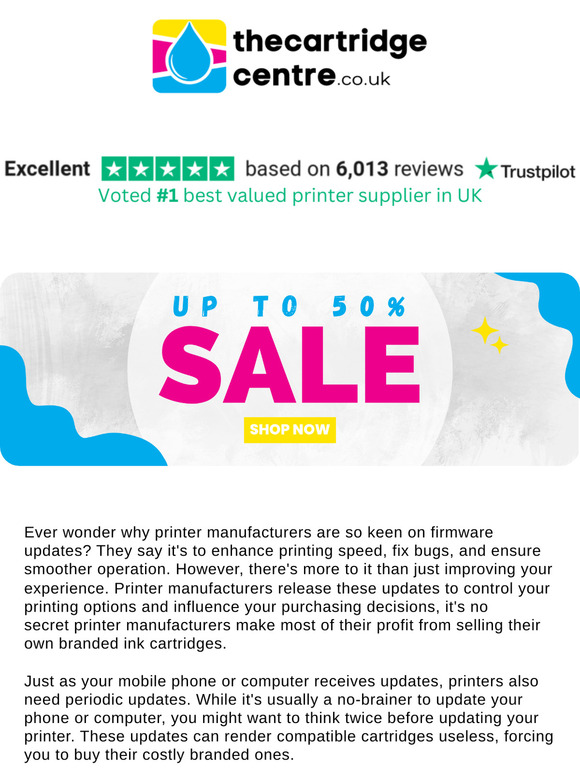 Why you should avoid printer firmware updates