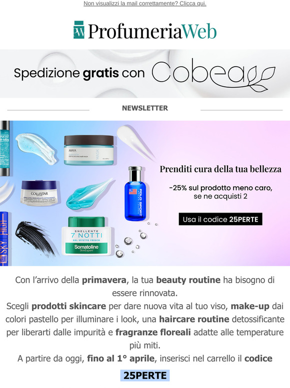 ✨ -25% sul prodotto meno caro, se ne acquisti 2