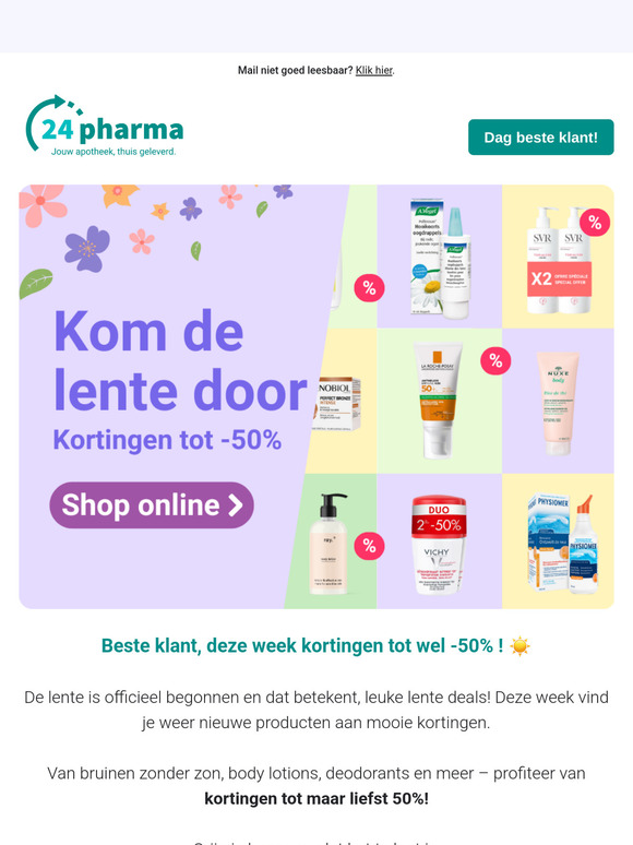 Bespaar tot 50% deze lente! 🌼