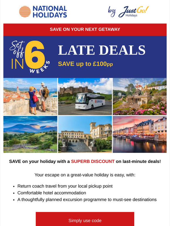 Spring into savings with up to £100pp off