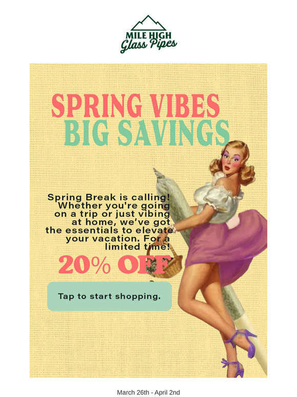 Ready for Spring Break? 🌞 20% OFF Everything!