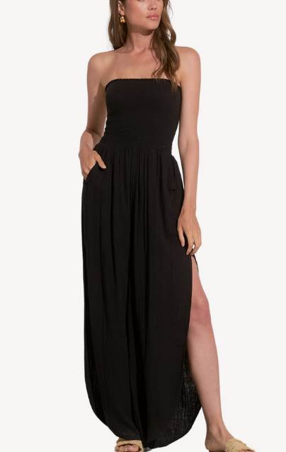 Strapless Smocked Jumpsuit