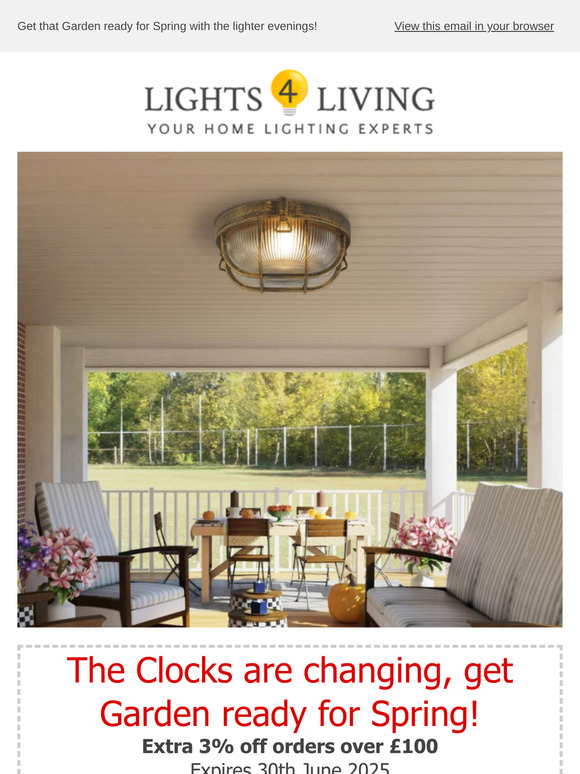 Get your Garden Lighting ready for Spring!