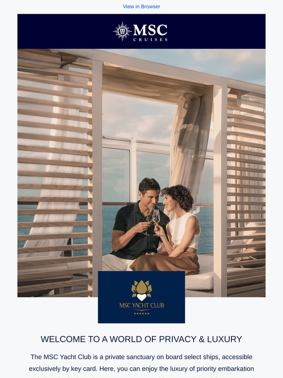 Unlock the Next Level of Elegance With MSC Yacht Club