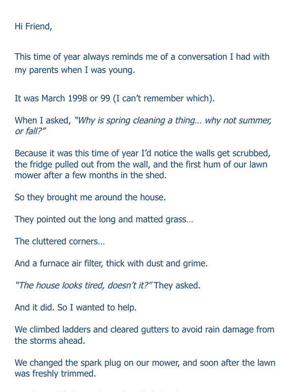 “The house looks tired.”