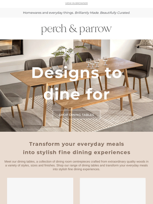 Designs to dine for