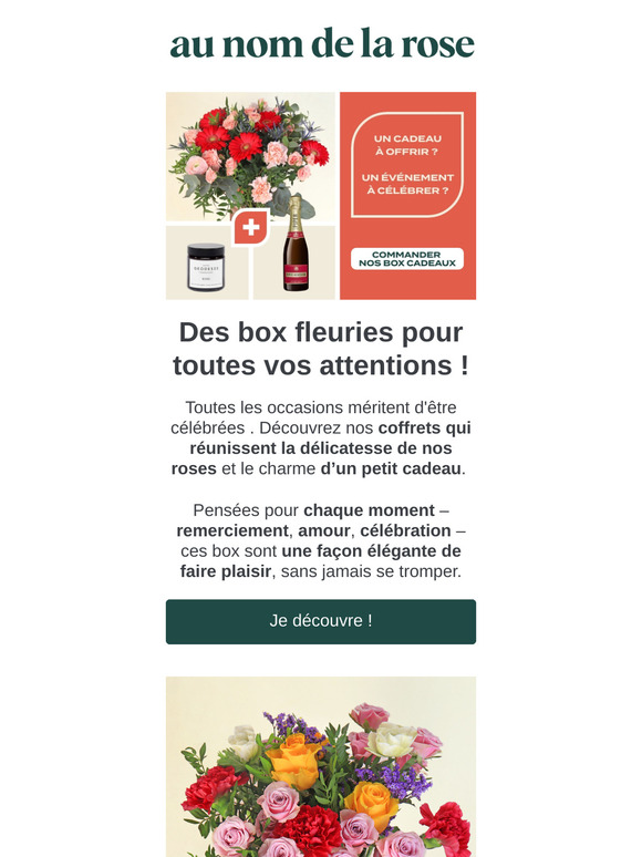 Découvrez nos box roses + cadeau pour chaque délicate attention🌹