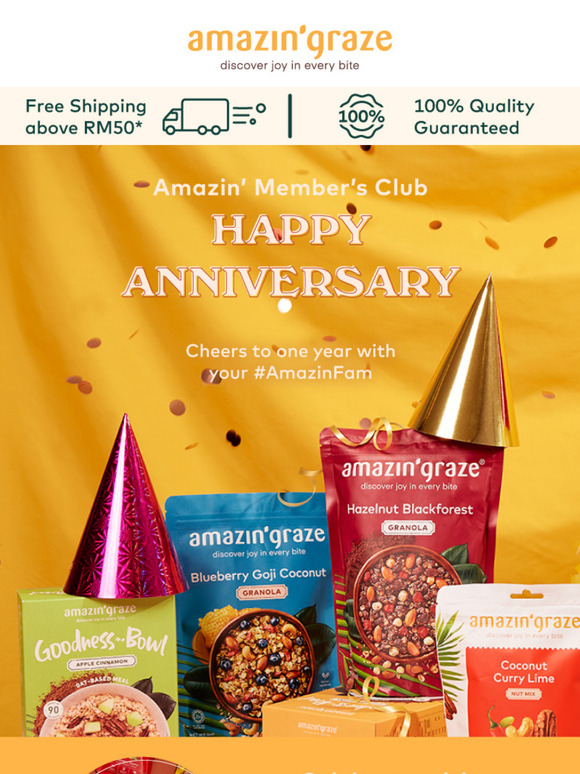 —, today is your Amazin' Anniversary!