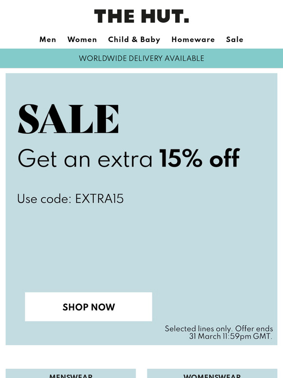 SALE | Extra 15% off