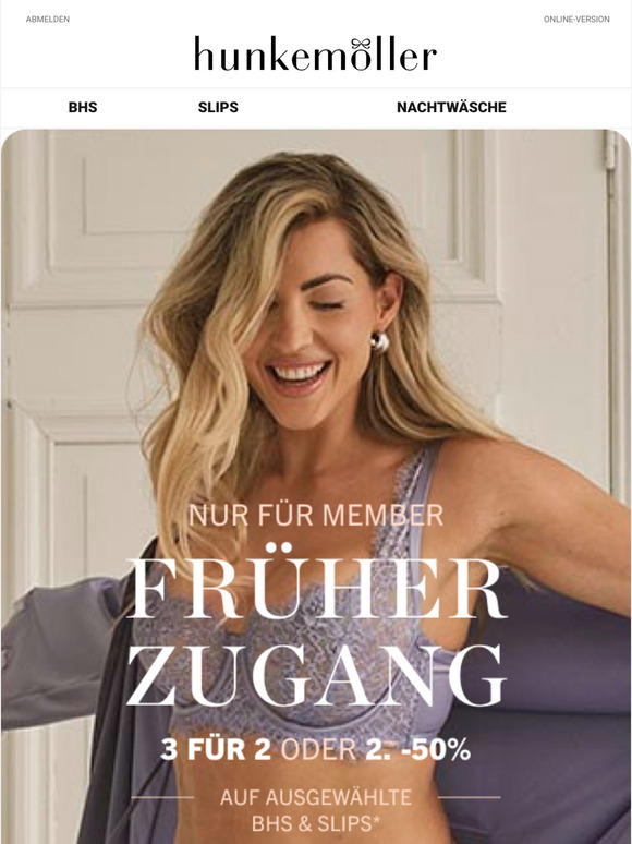 Early Access für Member: 3 für 2 auf ausgewählte BHs und Slips