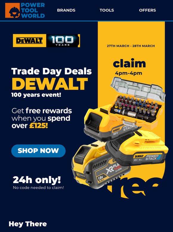 FREE Dewalt Gifts - 24 Hours Only!