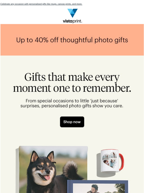 Make their day unforgettable with up to 40% off photo gifts ✨