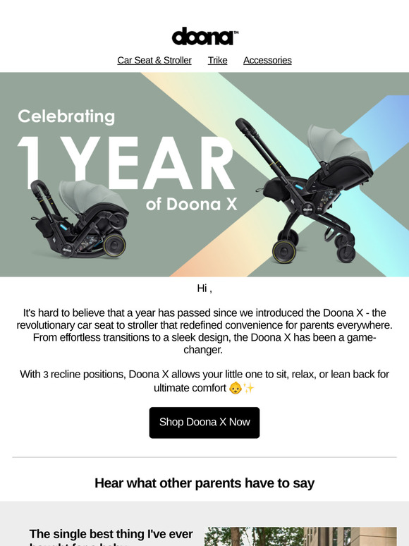 Celebrating 1 Year of Doona X — See what other parents are saying!
