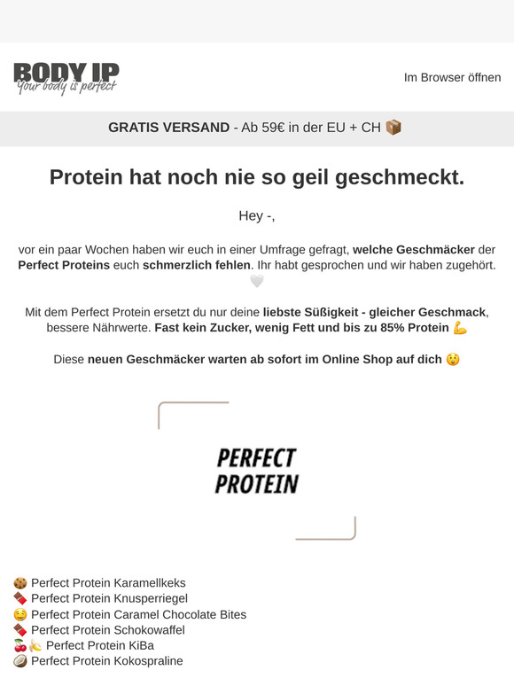Entdecke die neuen Perfect Whey und Protein Geschmäcker 💥😋