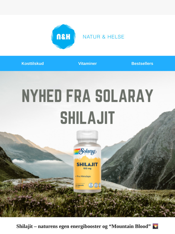 🔥 NYHED: Oplev kraften fra Himalaya – Shilajit fra Solaray!