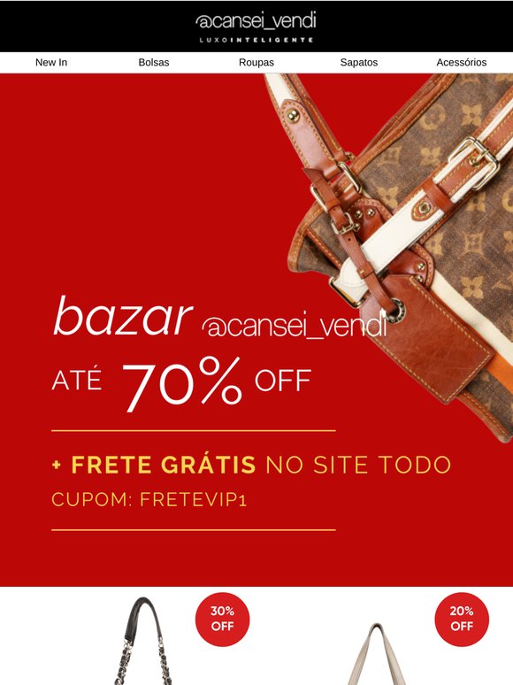 🚨BAZAR Cansei Vendi até 60%OFF\