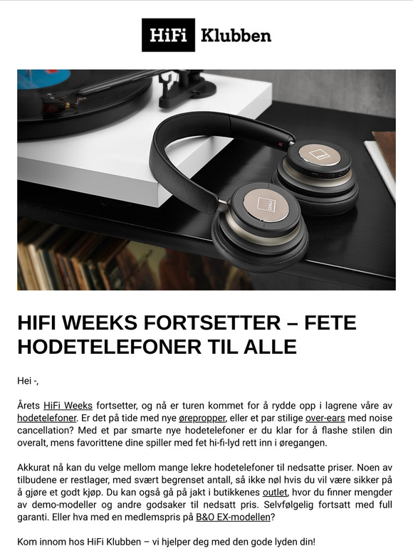 Spar på hodetelefoner under HiFi Weeks