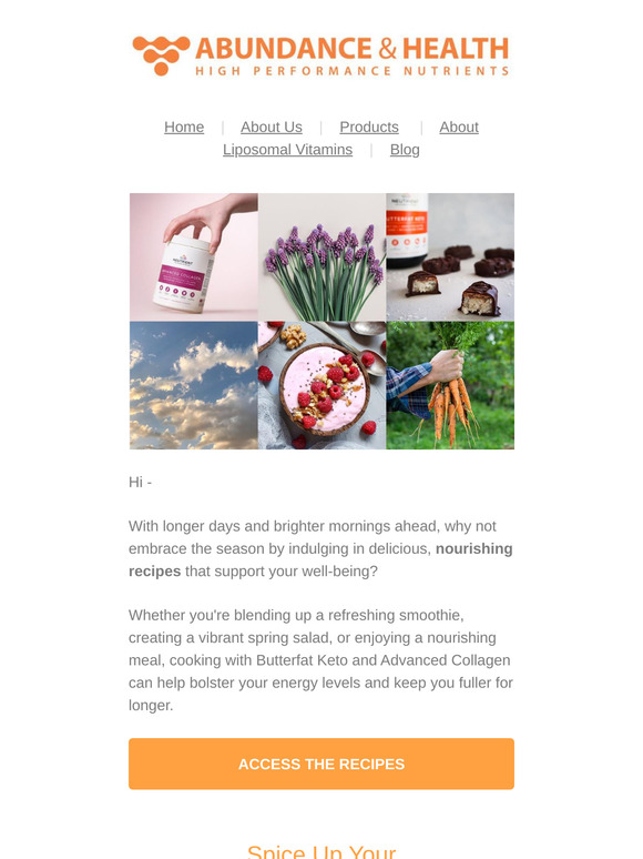 Spring into Wellness: Fresh Recipes for a Healthier You🧡