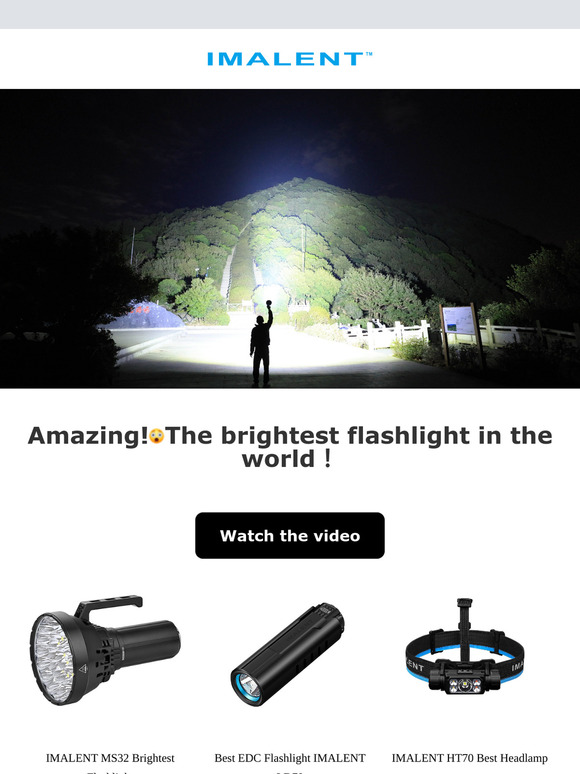 Amazing!😲 The brightest flashlight in the world！