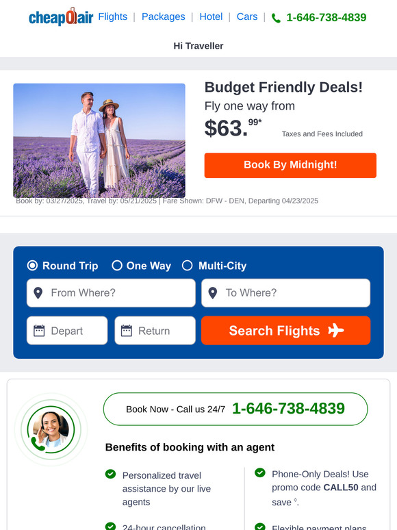 ✈ Budget Friendly Deals! Fly from $63.99