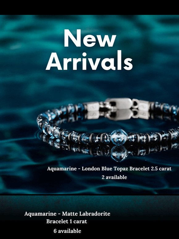 Spectacular New Blue Aquamarine Bracelets