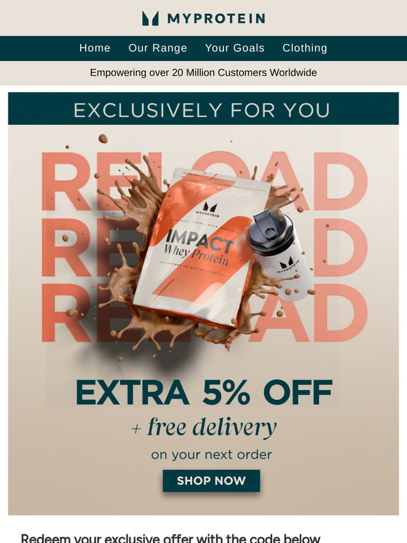 EXTRA 5% off and FREE delivery 🤑