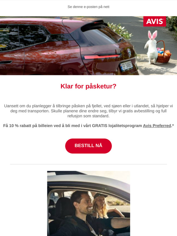 Leiebil til påskeferien