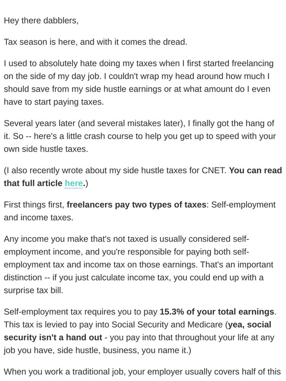 Side hustles taxes 101