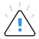 Exclamation point in a triangle icon