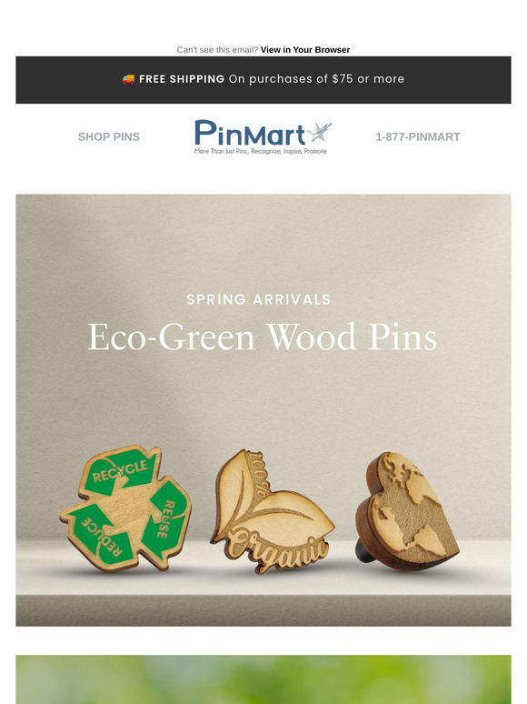 🌿 Go Green with Stylish ECO-Green Wood Pins!