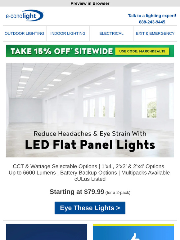 💡 Flat Panels for the Great Indoors + 15% Off!