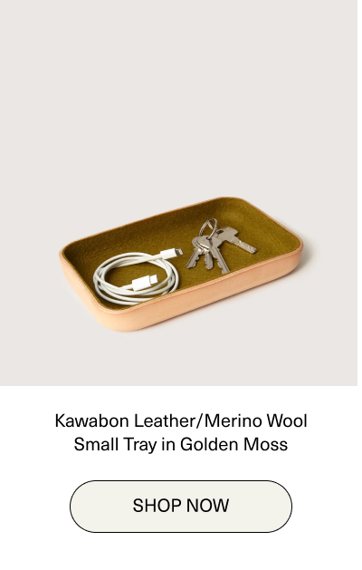 Kawabon Leather/Merino Wool Small Tray