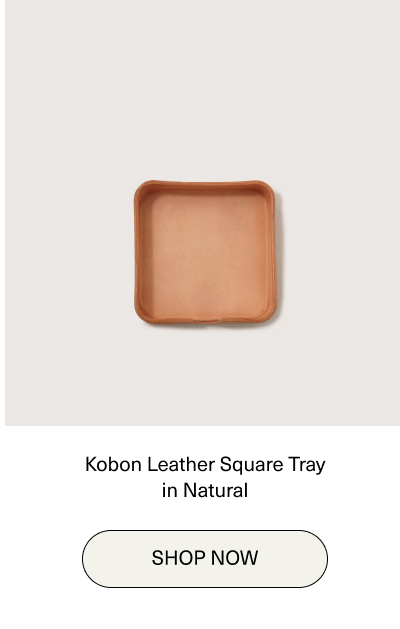 Kobon Leather Square Tray