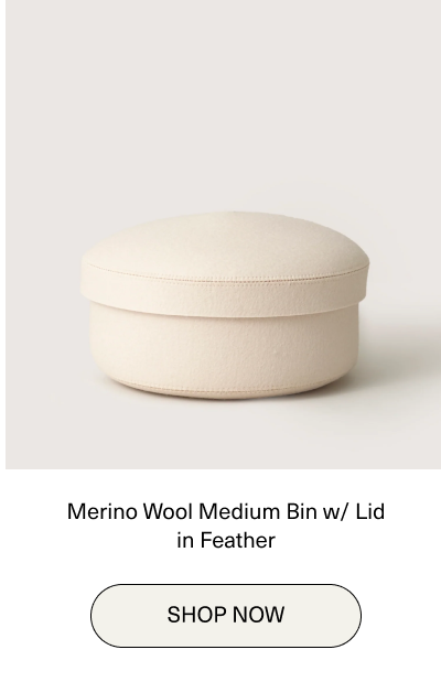 Merino Wool Medium Bin w/ Lid