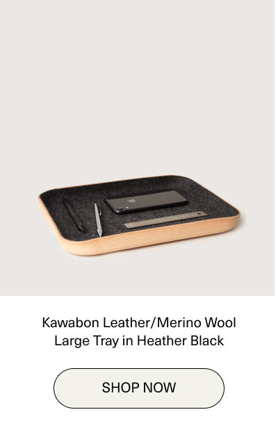 Kawabon Leather/Merino Wool Large Tray