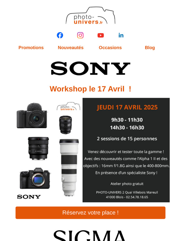 ⏰ C'est l'heure de réserver vos places à nos prochains workshops !