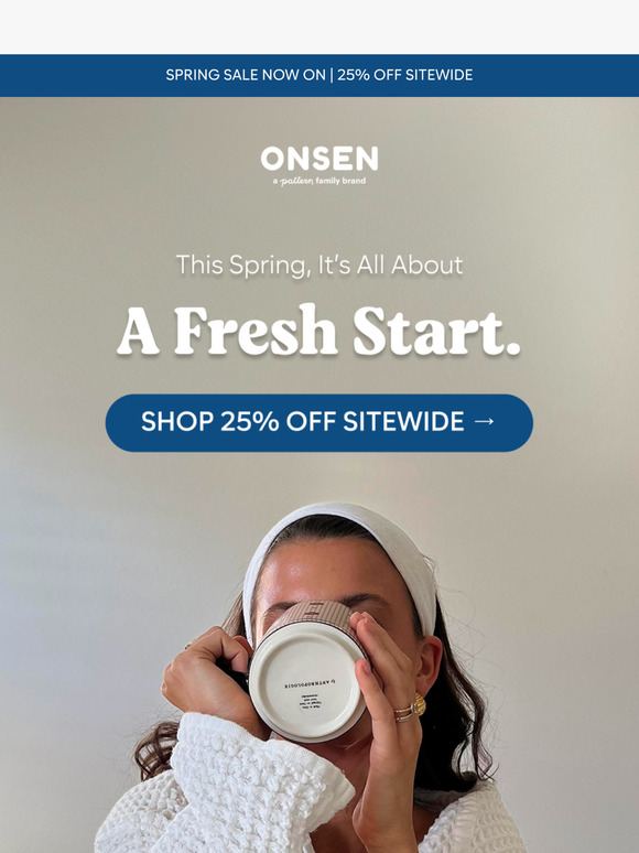 Fresh starts are better 25% off