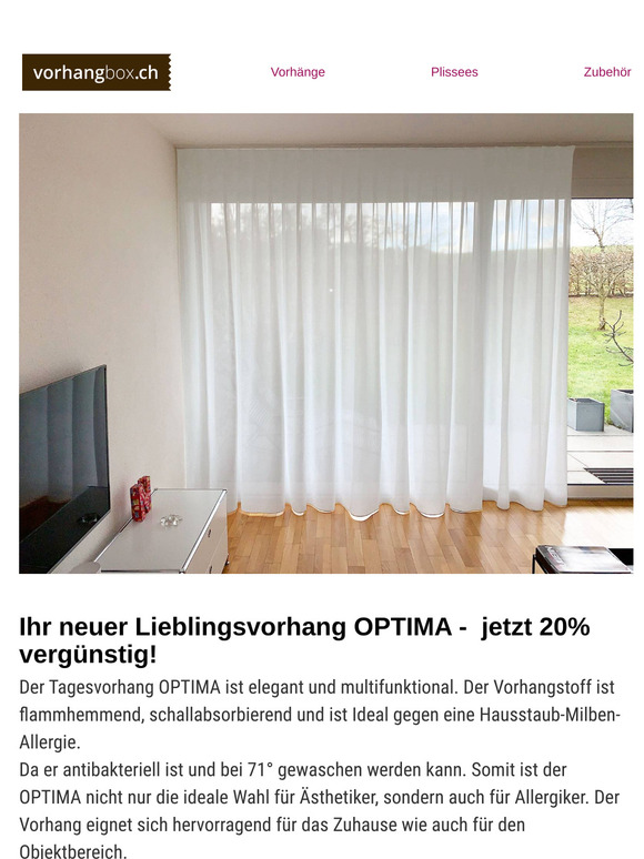 Ihr neuer Lieblingsvorhang OPTIMA -  jetzt 20% vergünstig