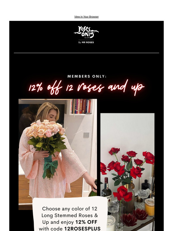 Final Call To Get 12% OFF Your Roses