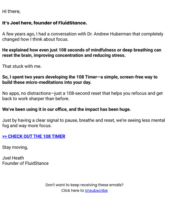 Why I spent 2 years developing a 108-second timer