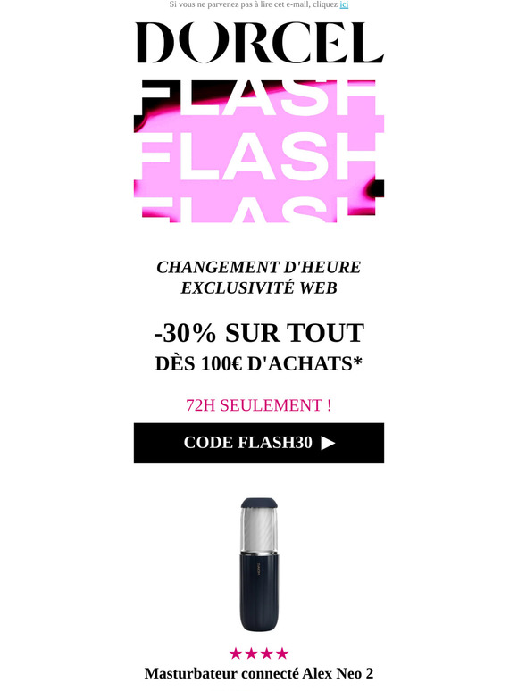 Votre offre flash du week-end !