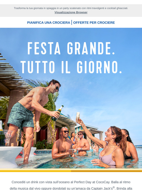 Accendi l’atmosfera al Perfect Day at CocoCay