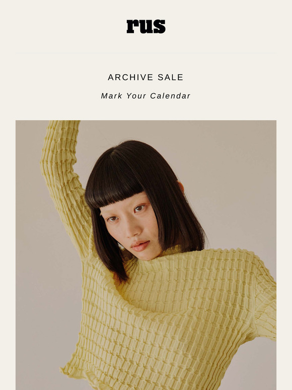SAVE THE DATE — RUS Archive Sale is Coming!