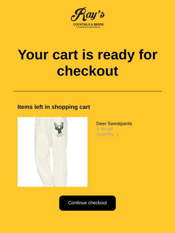 You left items at checkout