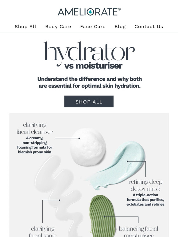 Hydrator vs. Moisturiser: How They Work for Your Skin 💧