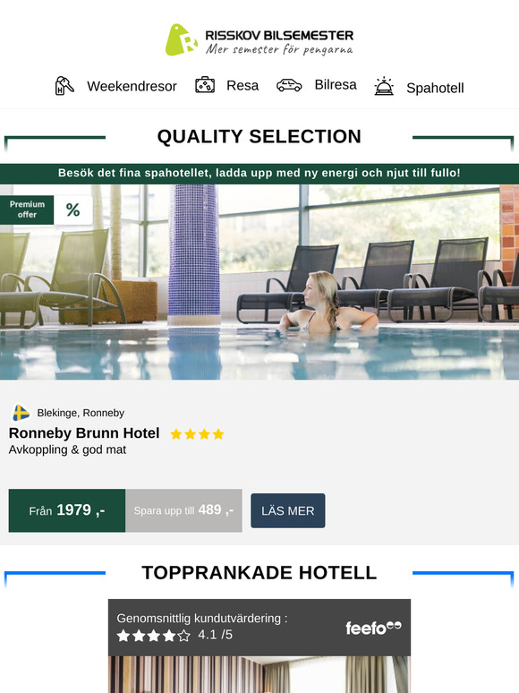 Härlig spa-vistelse inkl. halvpension. Liva upp vardagen med en härlig sparesa!