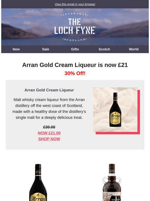 Last Few Remaining: Arran Gold Cream Liqueur 🕙